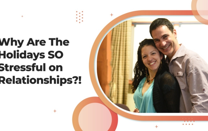Gal Szekely and Liron Cohen smiling together in a featured graphic discussing relationship insights.