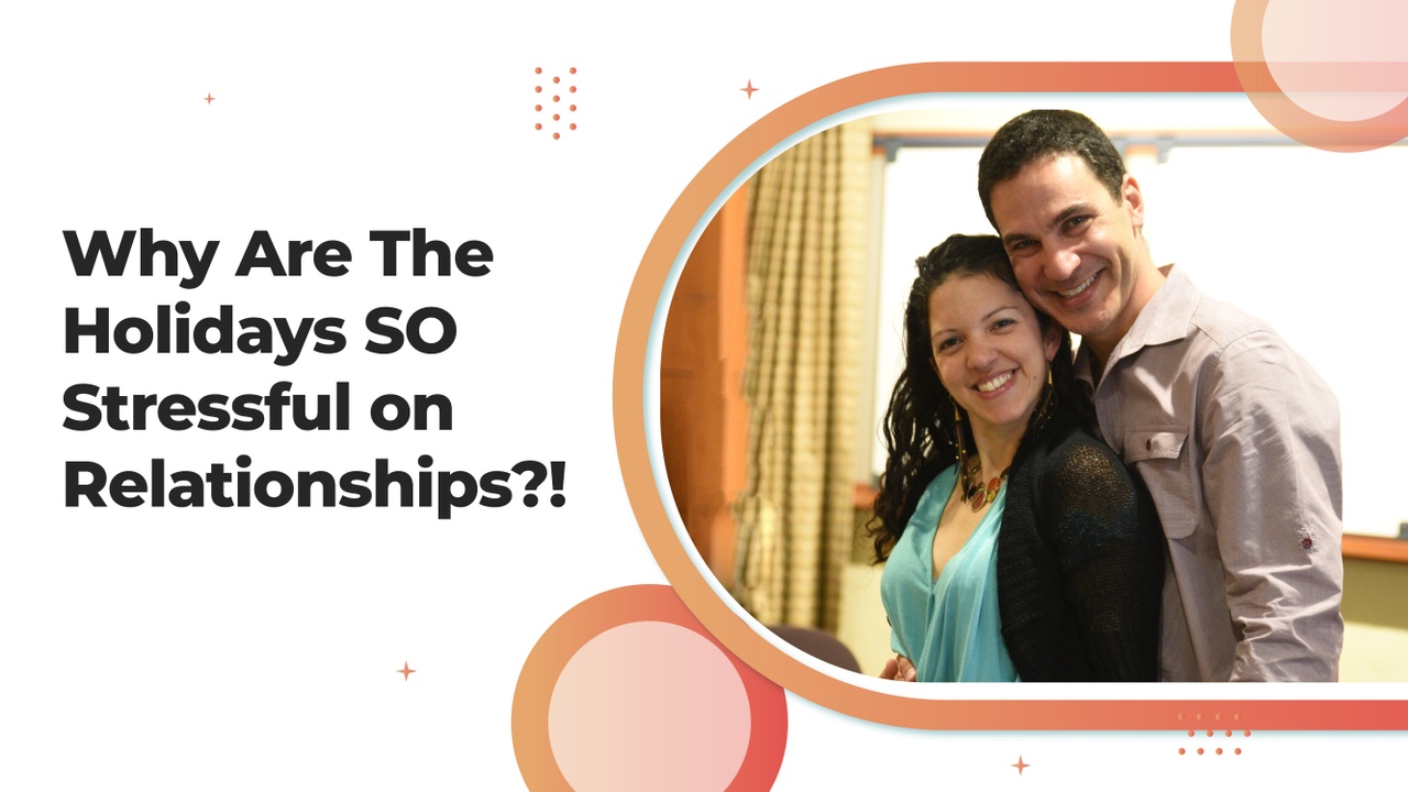 Gal Szekely and Liron Cohen smiling together in a featured graphic discussing relationship insights.